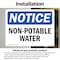 Signmission Non-Potable Water, 7 in W x Rectangle, Vinyl Decal OS-2PACK-NS-D-57-L-15100 - alternate 5